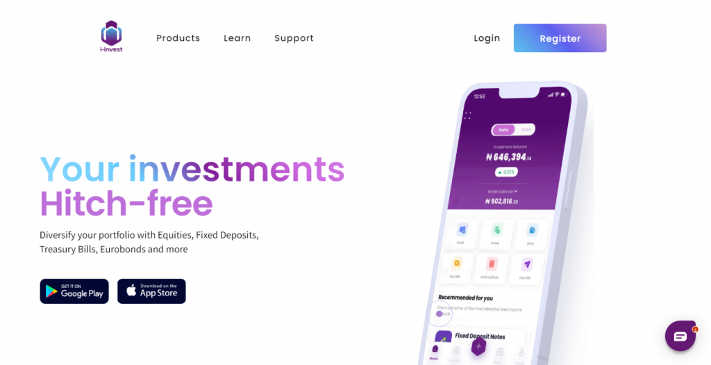 I-Invest homepage