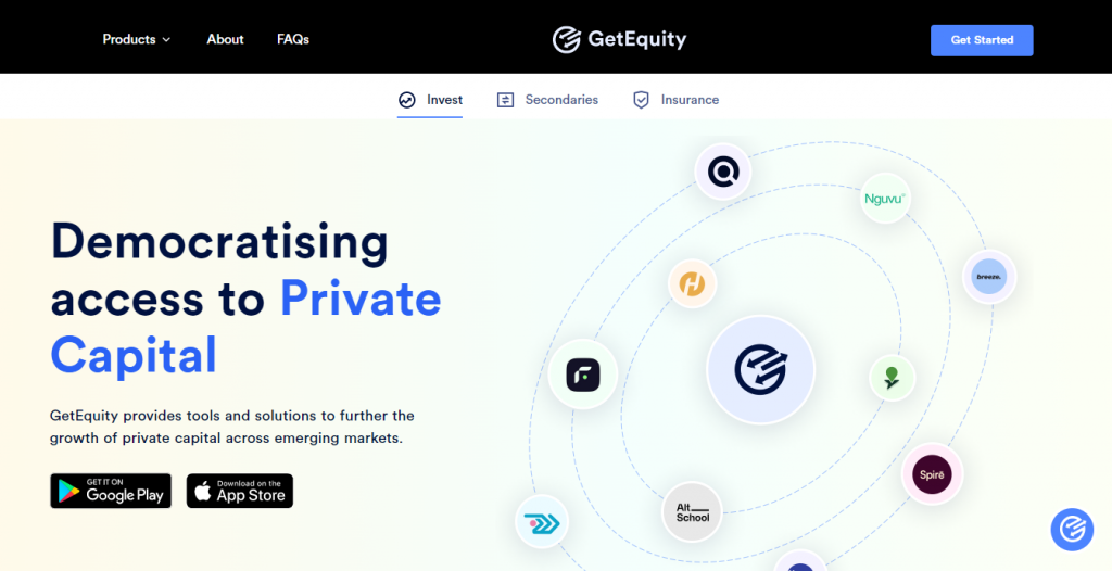 GetEquity homepage