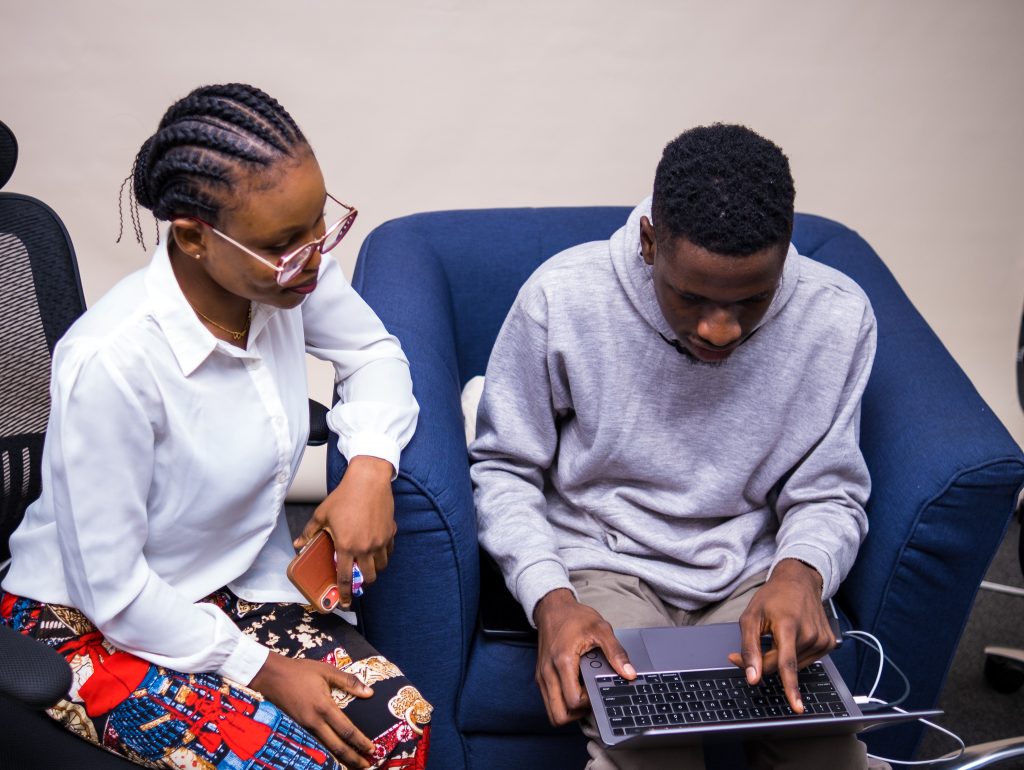 Favour, the one-day marketing intern with Michael Oladele, a marketing manager at Cowrywise
