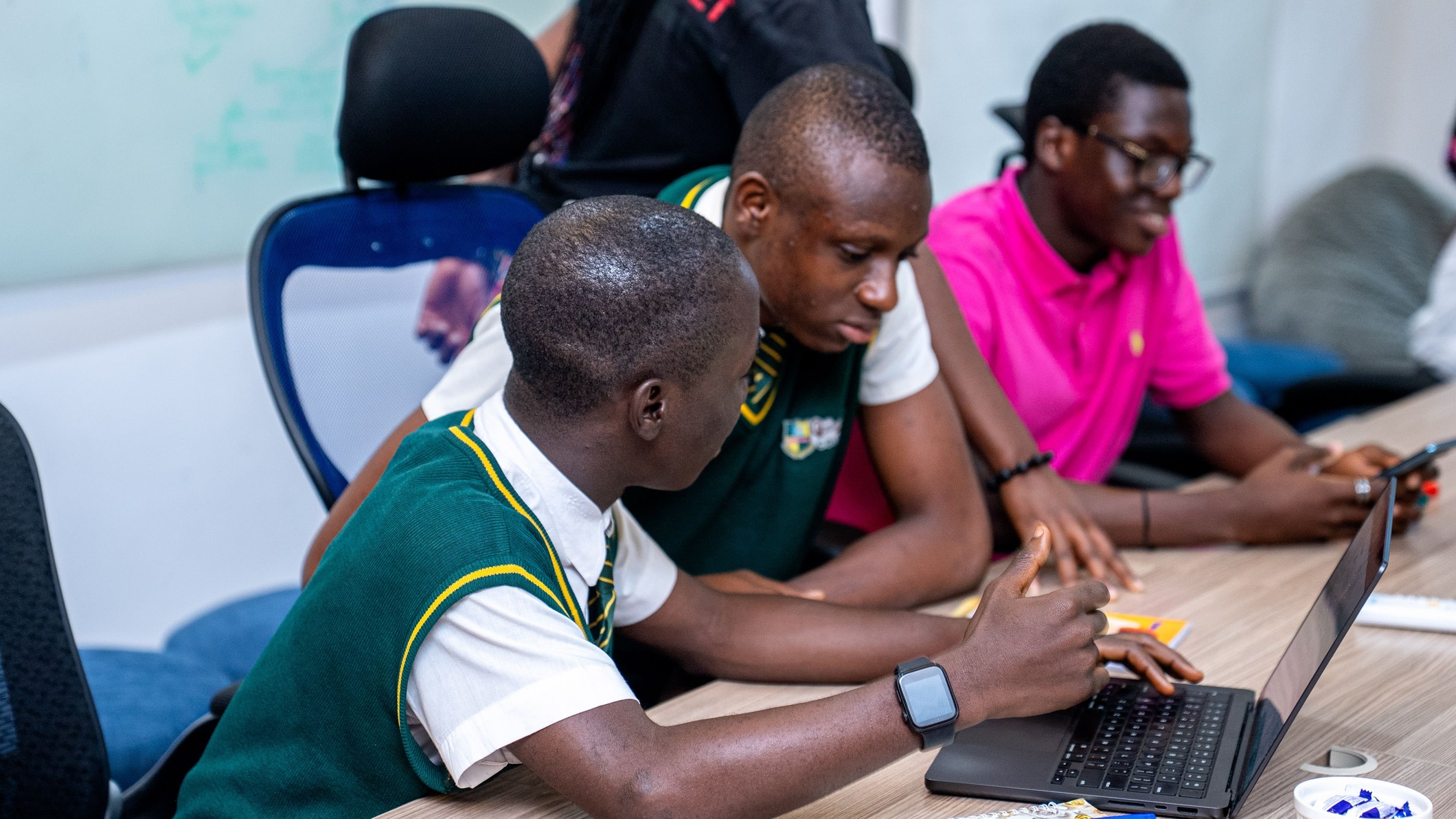 Students of Gopherwood School testing Cowrywise Kids