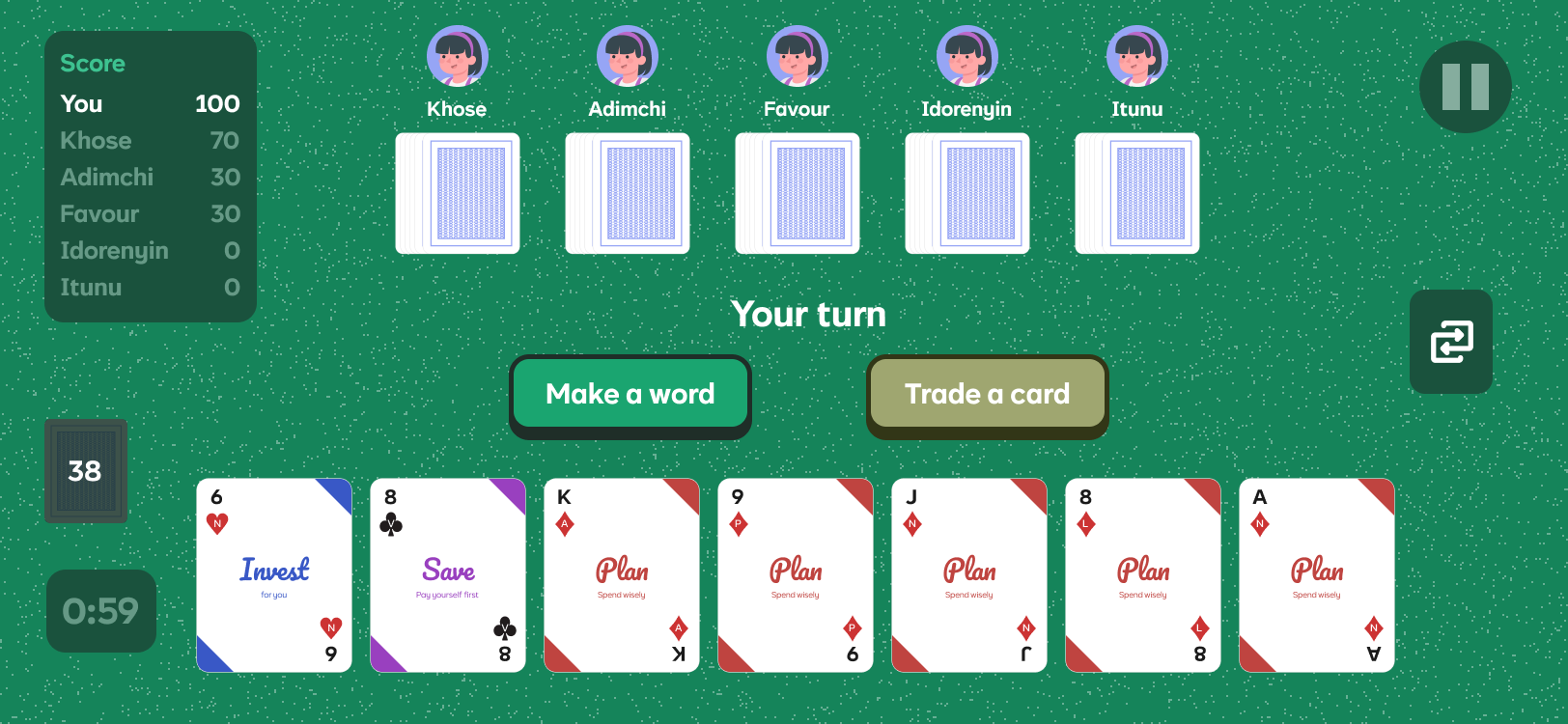 Cowrywise Kids Interface - a financial education app for kids