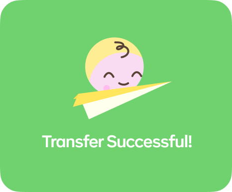 screenshot of successful nest transfer notification